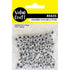White Colour Round Alphabet Beads